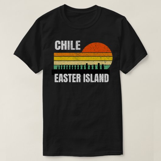 Paaseiland Chili  Moai Head Statue Isla T-shirt (Design voorkant)