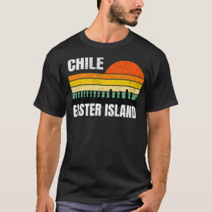 Paaseiland Chili  Moai Head Statue Isla T-shirt