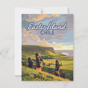 Paaseiland Chili Moai Rapa Nui Polynesië Kaart
