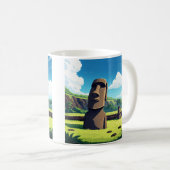 Paaseiland Chili Moai Reizen Koffiemok (Voorkant rechts)