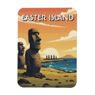 Paaseiland Chili Moai Reizen Magneet
