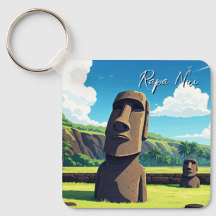 Paaseiland Chili Moai Reizen Sleutelhanger