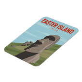 Paaseiland Chili Retro Travel Art  Magneet (Linkerzijde)