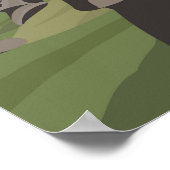 Paaseiland Chili Retro Travel Art  Poster (Hoek)