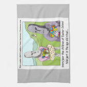 Paaseiland Egg Hunt door Rick London Theedoek (Verticaal)