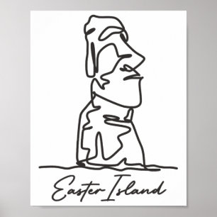 Paaseiland Isla De Pascua Polynesië Chili Beeld Poster