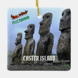 Paaseiland Kerstversiering met foto's Keramisch Ornament