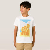 Paaseiland Moai Beelden T-shirt (Voorkant volledig)