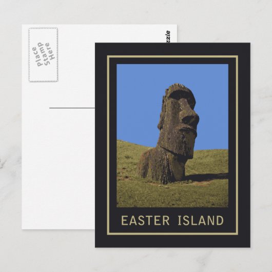Paaseiland Moai Briefkaart (Voorkant / Achterkant)