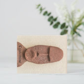 Paaseiland Moai Head Thunder_Cove Feestdagenkaart (Staand voorkant)