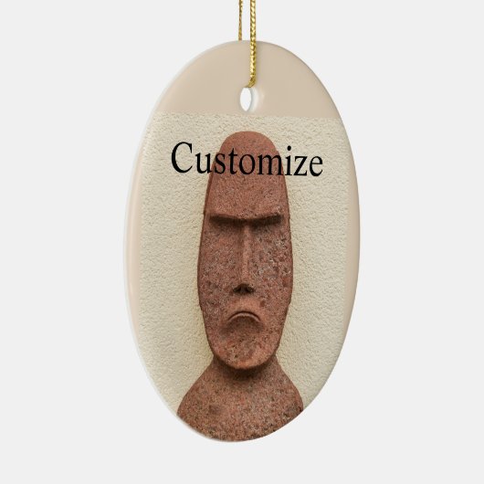 Paaseiland Moai Head Thunder_Cove Keramisch Ornament (Rechts)