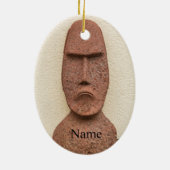 Paaseiland Moai Head Thunder_Cove Keramisch Ornament (Achterkant)
