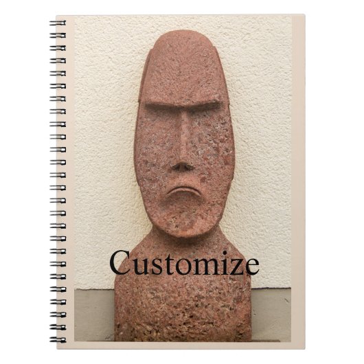 Paaseiland Moai Head Thunder_Cove Notitieboek (Voorkant)