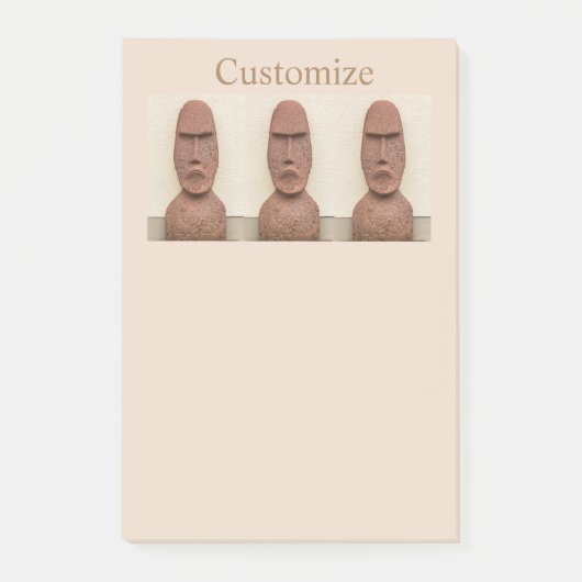 Paaseiland Moai Head Thunder_Cove Post-it® Notes (Voorkant)