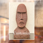 Paaseiland Moai Head Thunder_Cove Raamsticker (Vel 2)