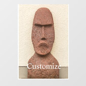 Paaseiland Moai Head Thunder_Cove Raamsticker (Vel)