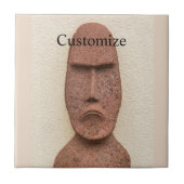 Paaseiland Moai Head Thunder_Cove Tegeltje (Voorkant)