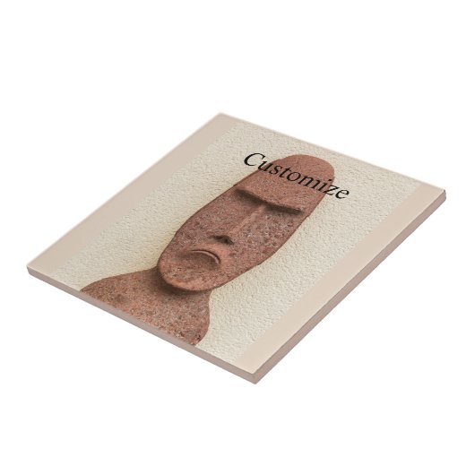 Paaseiland Moai Head Thunder_Cove Tegeltje (Zijkant)