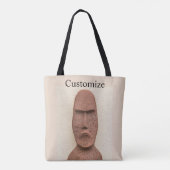 Paaseiland Moai Head Thunder_Cove Tote Bag (Achterkant)