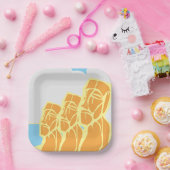 Paaseiland Moai: Historische Borden Papieren Bordje (Feest)