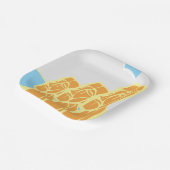 Paaseiland Moai: Historische Borden Papieren Bordje (Gebogen)