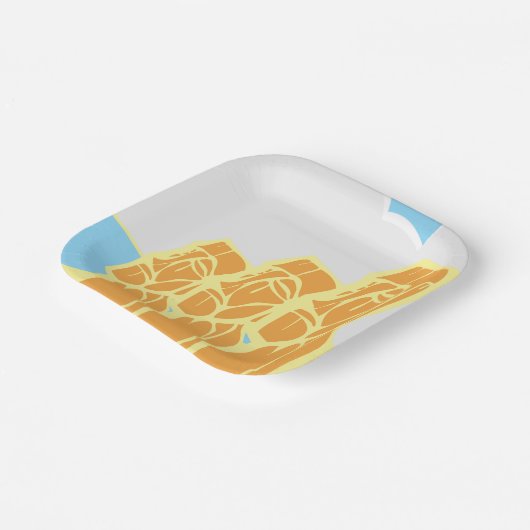 Paaseiland Moai: Historische Borden Papieren Bordje (Gebogen)