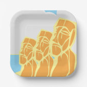 Paaseiland Moai: Historische Borden Papieren Bordje (Voorkant)