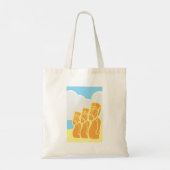 Paaseiland Moai: Historische site Canvas tas (Achterkant)