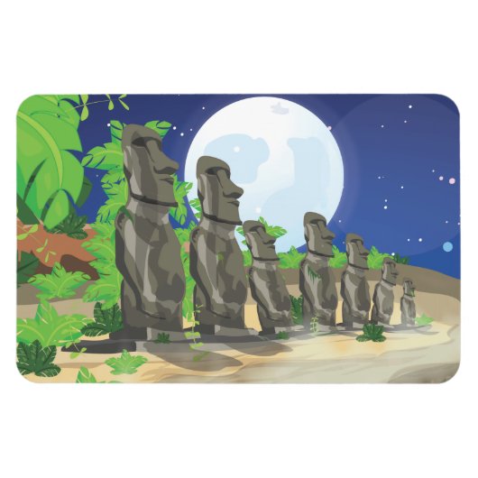 Paaseiland Moai Magneet (Horizontaal)