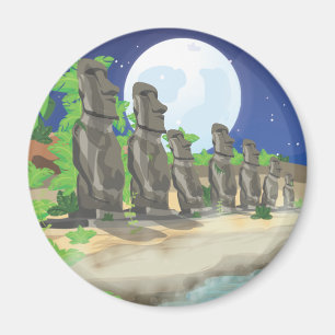 Paaseiland Moai Magneet