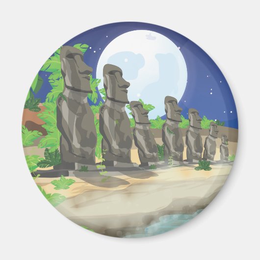 Paaseiland Moai Magneet (Voorkant)