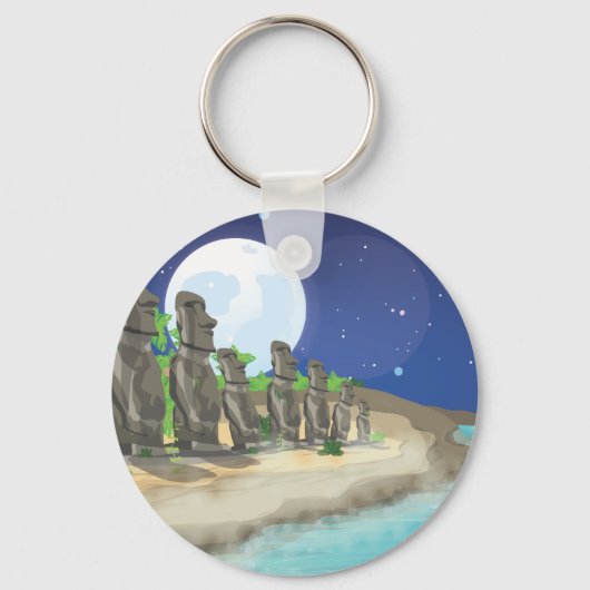 Paaseiland Moai Sleutelhanger (Voorkant)