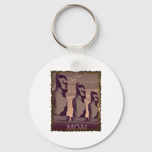Paaseiland Moai Sleutelhanger (Voorkant)