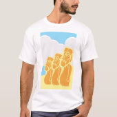Paaseiland Moai-standbeelden T-shirt (Voorkant)