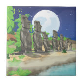 Paaseiland Moai Tegeltje (Voorkant)
