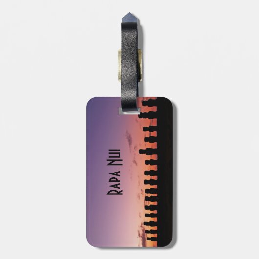 Paaseiland Rapa Nui Chili Zuid-Amerika Bagagelabel (Achterkant verticaal)