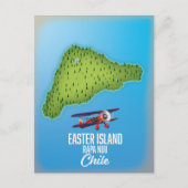 Paaseiland Rapa Nuii-kaart Briefkaart (Voorkant)