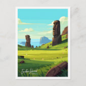 Paaseiland Reizen illustratie Briefkaart (Voorkant)