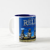 Paaseiland Relics Tweekleurige Koffiemok (Voorkant links)