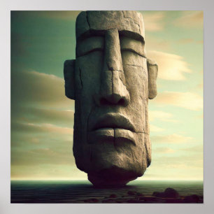 Paaseiland Rock Statue Poster