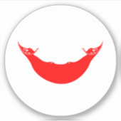 Paaseiland Vlag Ronde Sticker (Voorkant)