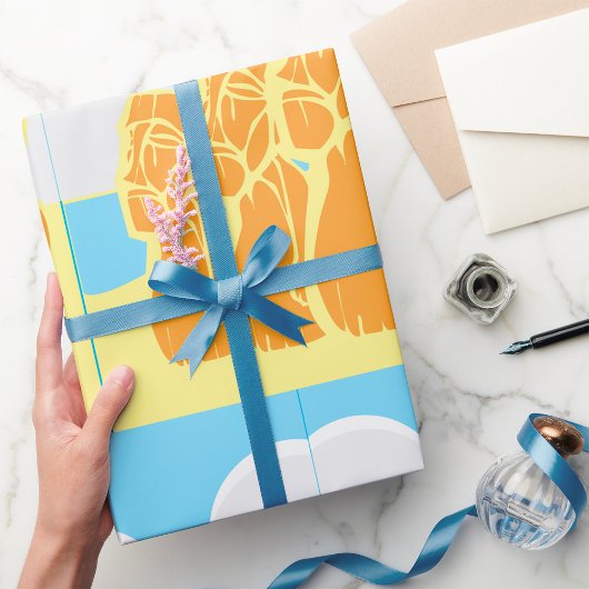 paaseilanden Moai: Historisch verpakkingspapier Cadeaupapier