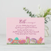 Paaseimaart, feestdag feestdag partij Invitati Kaart (Staand voorkant)