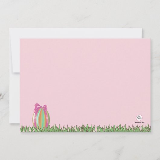 Paaseimaart, feestdag feestdag partij Invitati Kaart (Achterkant)