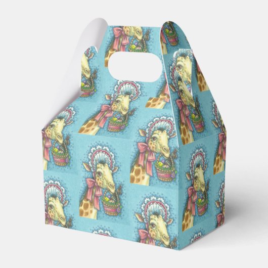 PAASEIMANDJE GIRAFFE, GEVELGUNST BOX Herhalen Bedankdoosjes (Voorkant Zijde)