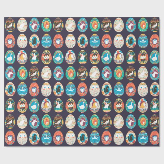 Paaseipatroon Cadeaupapier (Vlak)