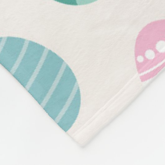 Paaseipatroon Fleece Deken (Hoek)