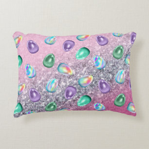 Paaseiroze Paarse kleurstof glitter glam Accent Kussen