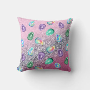 Paaseiroze Paarse kleurstof glitter glam Kussen