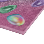 Paaseiroze Paarse kleurstof glitter glam Snijplank (Hoek)